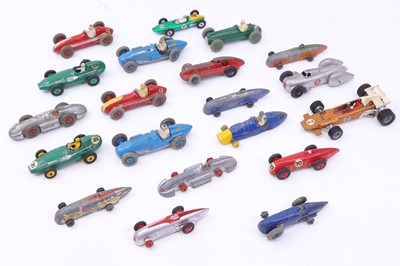 Lot 1090 - 20 various loose play worn Dinky Toy racing cars