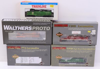 Lot 805 - Five HO gauge locos to include a Train Line...