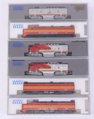 Lot 981 - Six Kato N gauge locos, to include an EMD F3A...