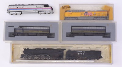 Lot 984 - Five American Outline N gauge locos to include...