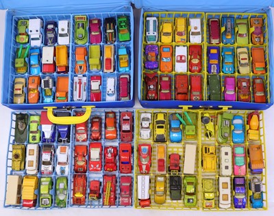 Lot 1380 - Matchbox group of 2 carry cases containing 96...