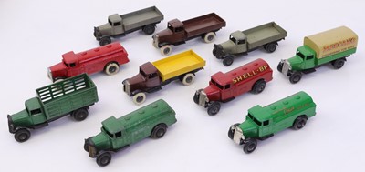 Lot 1164 - 10 various loose play worn and repainted Dinky...
