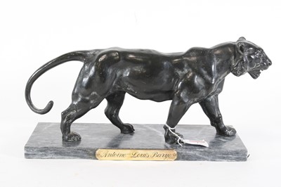 Lot 1 - After Antoine-Louis Barye - Walking tiger,...