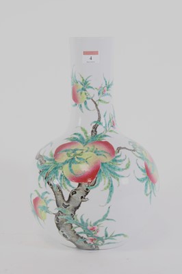Lot 4 - A Chinese porcelain vase of tianqiuping form,...
