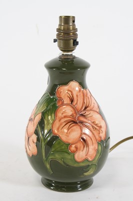 Lot 16 - A contemporary Moorcroft pottery table lamp in...