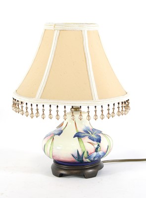 Lot 18 - A contemporary Moorcroft pottery table lamp in...