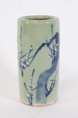 Lot 39 - A Chinese celadon glazed sleeve vase,...