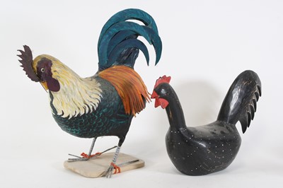 Lot 51 - *A group of five models of chickens, to...