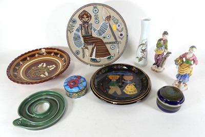 Lot 55 - A collection of continental ceramics, to...