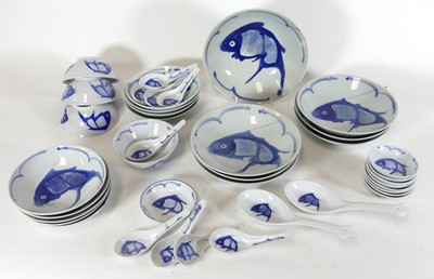 Lot 56 - A contemporary Chinese porcelain part table...