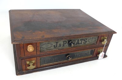 Lot 100 - An Edwardian table-top haberdashery cabinet,...