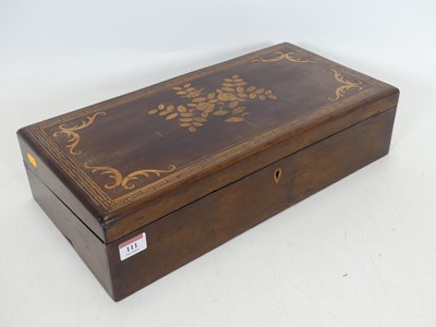 Lot 111 - A 19th century mahogany writing slope of...