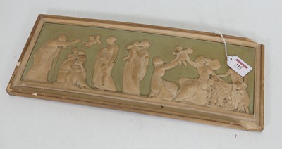 Lot 112 - A 19th century neo-classical plaster panel...