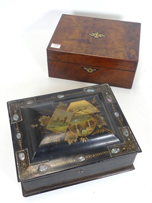 Lot 122 - A Victorian ebonised and mother of pearl...