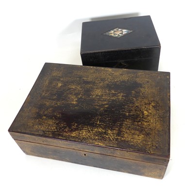 Lot 124 - A late 19th century Chinese export black...