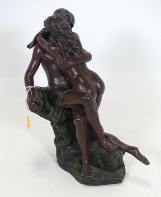 Lot 126 - A contemporary bronzed resin figure group of...