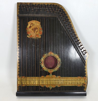 Lot 136 - An early 20th century ebonised gilt decorated...