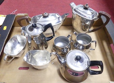 Lot 138 - An Art Deco silver plated four-piece tea set,...