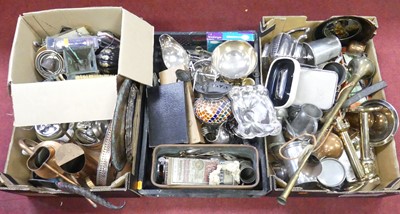 Lot 141 - A large collection of metalware, to include a...