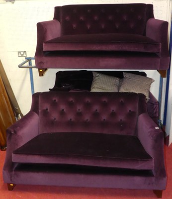 Lot 1132 - A set of three Wesley-Barrell purple suede...
