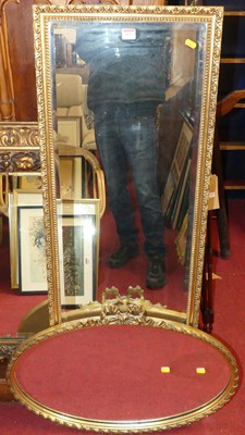 Lot 1123 - A contemporary floral gilt decorated bevelled...