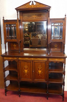 Lot 1138 - A late Victorian rosewood and floral satinwood...