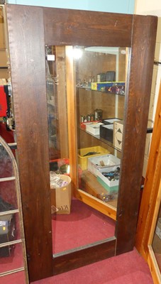 Lot 1159 - A contemporary stained pine deep framed...