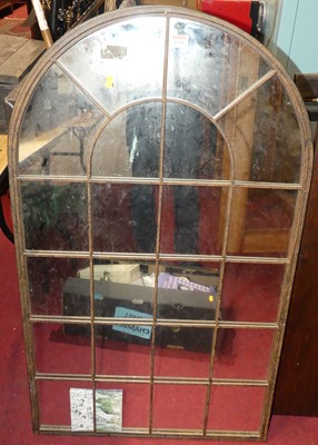 Lot 1160 - A pair of contemporary burnished metal arched...