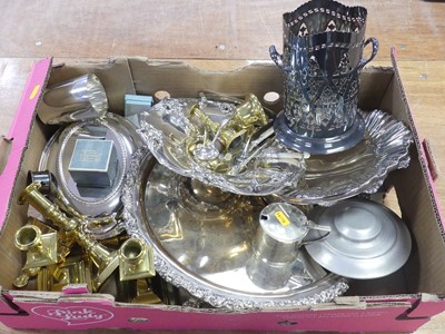 Lot 195 - A collection of silver plated wares and...