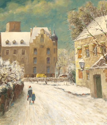 Lot 1018 - 20th century continental school, Figures in a...