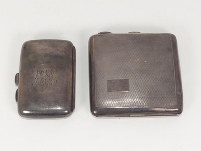 Lot 292 - A George V silver pocket cigarette case,...