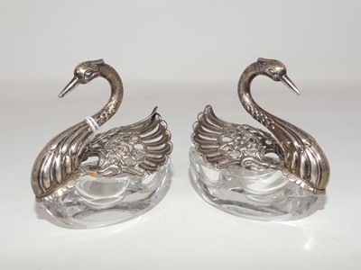 Lot 293 - A pair of 20th century silver-mounted cut...