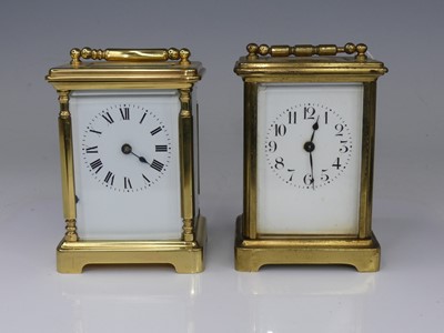 Lot 295 - A 20th century lacquered brass cased carriage...