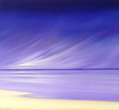 Lot 1022 - ER Evans - The Beach, gouache, 44x44cm, and...