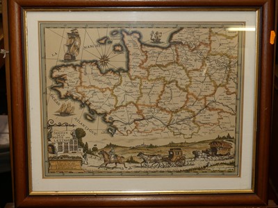 Lot 1038 - Robert Morden - an engraved and hand-coloured...