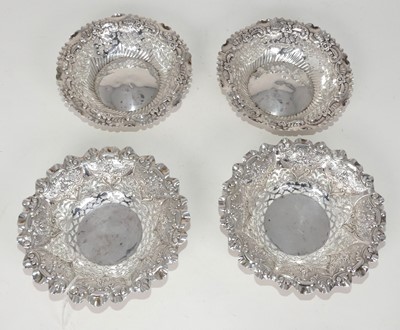 Lot 305 - A pair of Victorian silver bonbon dishes, each...