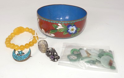 Lot 316 - A small collection of nephrite jade discs,...