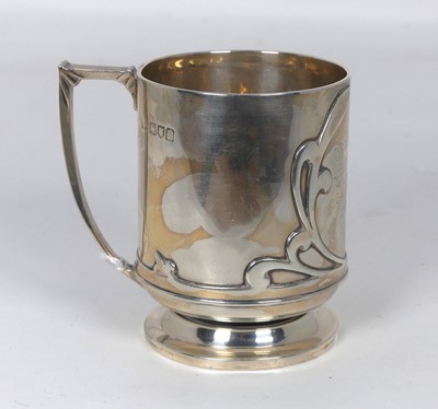 Lot 310 - A George V silver christening tankard having...