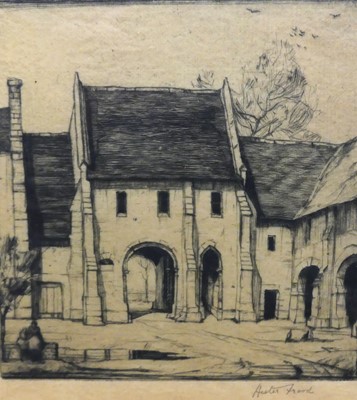 Lot 1050 - *Hester Frood (1882-1971) - Norman gateway,...