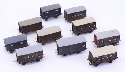 Lot 742 - Ten 00 gauge kit built wagons to include an...