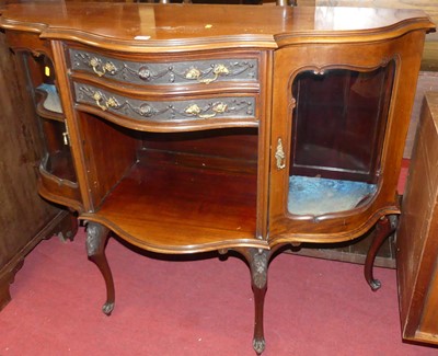 Lot 1175 - A circa 1900 mahogany shaped Serpentine side...