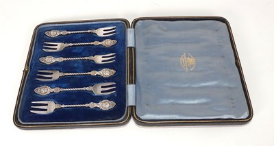 Lot 321 - A set of six early 20th century silver...