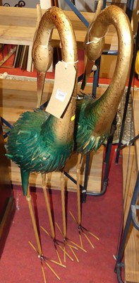 Lot 1195 - A pair of contemporary pressed metal and spray...