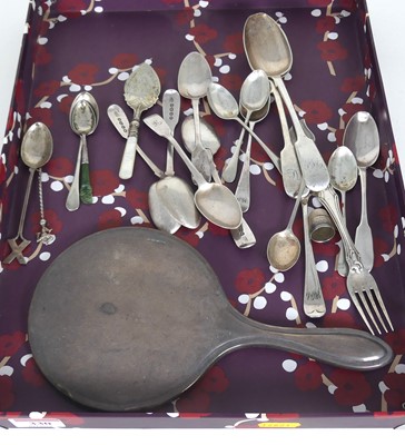 Lot 330 - An early 20th century silver-backed hand...