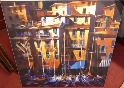 Lot 1086 - M O'Toole - Continental harbour, process print...