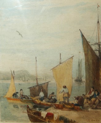 Lot 1098 - *Samuel Owen (1768-1857) - Unloading the cargo,...