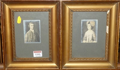 Lot 1101 - A pair of Victorian portrait silhouettes,...