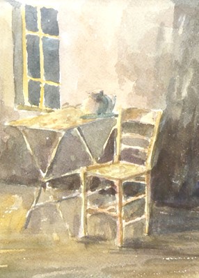 Lot 1106 - S Trevena - Still life with fruit, watercolour...