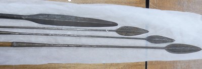 Lot 449 - An African tribal spear possibly zulu having a...