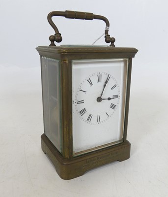 Lot 475 - A late 19th century lacquered brass carriage...